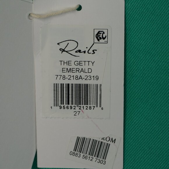 Rails The Getty High Rise Wide Leg Jeans in Emerald Green Size 27 NWT - Picture 9 of 16